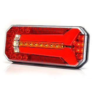 LED Zadní skupinová svítilna s dynamickým pozičním světlem WAŚ, 12V-24V, ECE, IP 66/68, univerzální